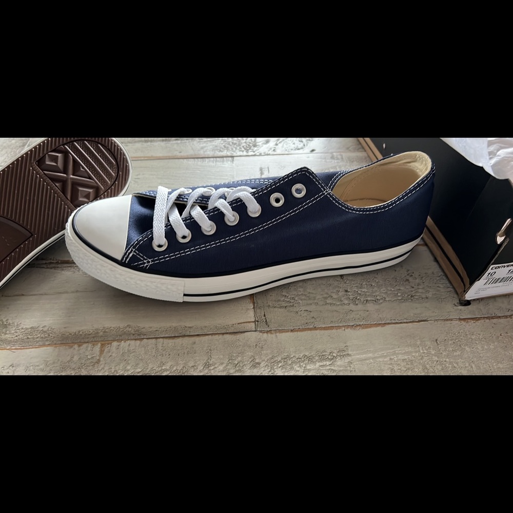 New Blue Low Top Converse Shoes - Picture 2 of 3